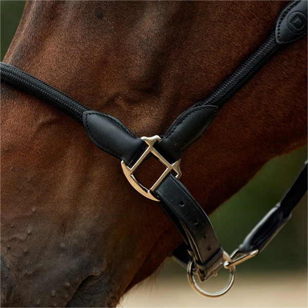 2026 Dublin Leather Rope Headcollar 1031533 - Black / Black